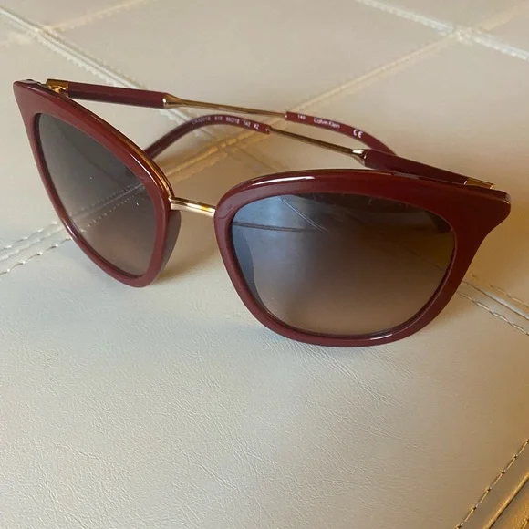 Calvin Klein CK3201S 615 Red Brown Gradient Lens Womens Sunglasses - Picture 2 of 5